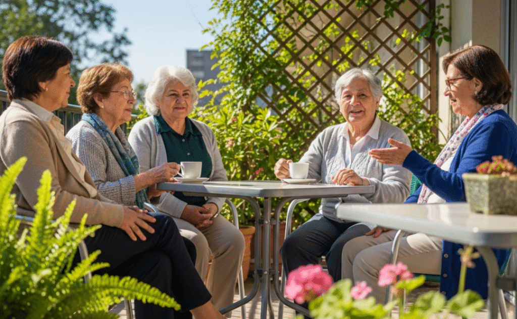Mujeres en residencia de alzheimer