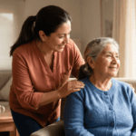 hija acompañando a su madre con alzheimer