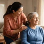 hija acompañando a su madre con alzheimer